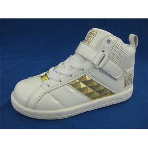 【PREMIUM DANCE KIDS】キッズ用ダンスシューズ VKR-047 WHT／GLD 22.0
