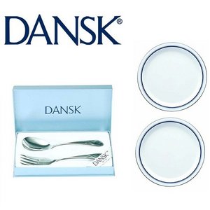 DANSK(ダンスク)　ビストロディナー４点セット　★ディナープレート＆取分けフォーク＆スプーン