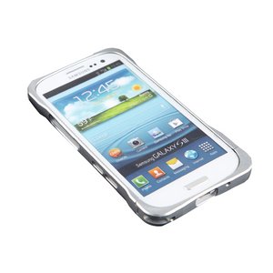 MOBiCRAB GALAXY S3(SC-06D)、S3 α(SC-03E)用 メタルバンパー（シルバー）