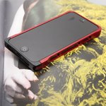 MOBiCRAB メタルバンパー for iPhone5　（レッド＋ブラック）