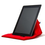 【全7色】タブレット端末用可変ケーススタンド スタンディングポーチ（レッド）