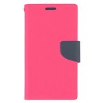 【全8色】iPhone5用 Mercury Fancy Diary  (ホットピンク＆ネイビー)