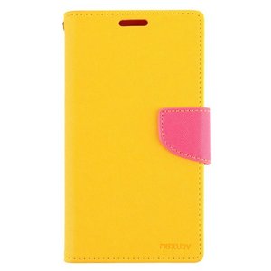 【全8色】iPhone5用 Mercury Fancy Diary  (イエロー＆ホットピンク)