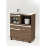 フナモコ ハイタイプキッチンカウンター 【幅84.8×高さ98.3cm】 リアルウォールナット MRD-85