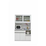 共和産業 サブレ 食器棚 120キッチンボードS-2 ホワイト 扉タイプ 【幅120×高さ195cm】