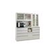 共和産業 マーシュ ハイカウンター食器棚 キッチンボード 120KB ホワイト カウンター高98cm 【幅120.3×高さ205cm】 - 縮小画像2