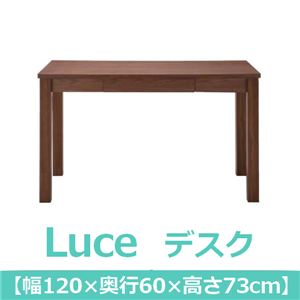 あずま工芸 Luce(ルーチェ) デスク 幅120cm 引出し付 ウォールナット EDM-3652 商品写真2