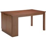 あずま工芸 Luce（ルーチェ） ダイニングテーブル 収納付き 150×80cm【2梱包】 ウォールナット TDT-1690