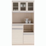 フナモコ 食器棚 【幅90.2×高さ180cm】 ホワイトウッド DKS-90G