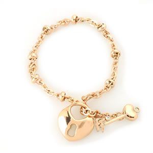 FOLLI FOLLIE（フォリフォリ） Keys Bracelet キーズ ブレスレット ピンクゴールド 3B1T018RC