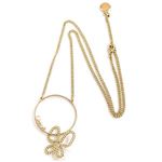 Chloe（クロエ） ピンクベージュ×バタフライモチーフ ペンダント2O0497 AX8 129