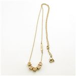 Chloe（クロエ） RUBBY ロゴキューブ ネックレス ゴールド×ピンクベージュ 2O0424 AR1 410