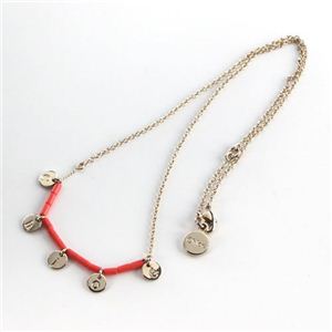 Chloe（クロエ） ロゴ×ビーズモチーフ ネックレス ピンク 2O0560 BA6 302