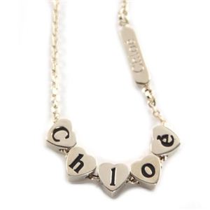 Chloe（クロエ） アクセサリー Heat Charm ハートチャーム ハートキューブ ロゴペンダント ゴールド×チェリー プラム 2O0499 AX7 596