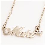 Name Order Necklace ネームオーダーネックレス バースデーストーン付 10K（10金） ネックレス（チェーン39cm）