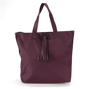 Anya Hindmarch（アニヤハインドマーチ） Crackerjack Nylon Tote クリンクル・レザータッセル付 クラッカージャック ナイロン・トートバッグ レッドパープル 50509257 30044 Dark Plum