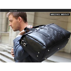 BOSTANTEN高級本革（牛革）ビジネスバック 旅行バック 鞄 b10043 【ブラウン】 ショルダー トートバック 2WAY 大容量 軽量