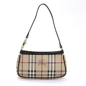 Burberry（バーバリー） SM ASTON ミニ・ハンドポーチ アクセサリーバッグ クラシックチェック×チョコレート 3528324 2070T HAYMARKET／CHOCOLATE