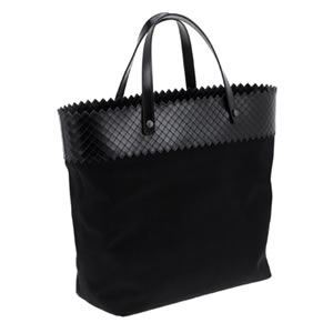 BOTTEGA VENETA（ボッテガヴェネタ） イントレチャート×キャンバス ショルダートートバッグ ブラック 284128-VQ056 1000