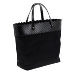 BOTTEGA VENETA（ボッテガヴェネタ） イントレチャート×キャンバス ショルダートートバッグ ブラック 284128-VQ056 1000