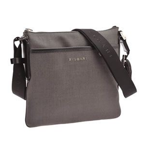 Bvlgari（ブルガリ） WEEKEND ウィークエンド ショルダーバッグ クロスボディ ダークグレー×ブラック 32459 CANVAS BLK