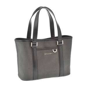 Bvlgari（ブルガリ） WEEKEND ウィークエンド 手提げ・トートバッグ ダークグレー×ブラック 32412 CANVAS／BLK