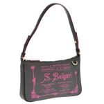 Bvlgari（ブルガリ） COLLEZIONE1910 コレッツォーネ ロゴプリント ショルダー・ハンドバッグ ブラック／ピンク 32272 CANVAS／BLK