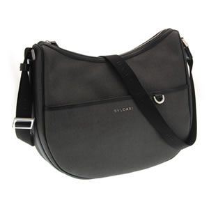 Bvlgari（ブルガリ） WEEKEND ウィークエンド ショルダーバッグ ナナメ掛け ダークグレー×ブラック 32428 CANVAS／BLK