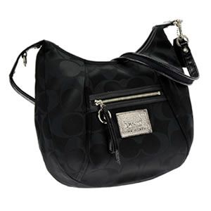 Coach（コーチ） POPPY ポピー シグネチャー サテン ルレックス ショルダーバッグ クロスボディ リコリス／ブラック 16375 SV／I7