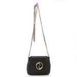 Gucci（グッチ） GUCCI 1973 ダブルGディテール カーフ チェーン・ショルダーバッグ スモール ブラック 251821 A7M0T 1000