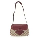 Gucci（グッチ） DRESSAGE オリジナルGG Gホースビット＆ウェブ ショルダーバッグ クロスボディ ベージュ／ディープレッド 296853 F4CKG 8566