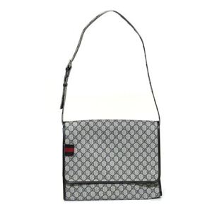 Gucci（グッチ） GGプラス ウェブループ付 ショルダーバッグ メッセンジャー ナナメ掛け ベージュ／ダークブラウン 246411 F2AFN 4080