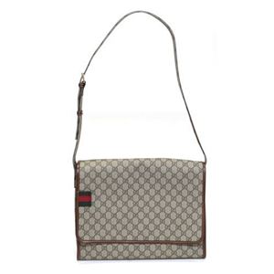 Gucci（グッチ） GGプラス ウェブループ付 ショルダーバッグ メッセンジャー ナナメ掛け ベージュ／ネイビー 246411 FCIXG 8527