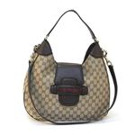 Gucci（グッチ） DRESSAGE オリジナルGG Gホースビット＆ウェブ 2WAY ショルダーバッグ ベージュ／ダークブラウン 296851 F4CKG 9791