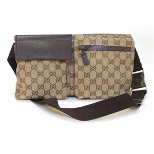 Gucci（グッチ） オリジナルGG ウエストバッグ ボディバッグ ベージュ／ダークブラウン 28566R FTASR 8588