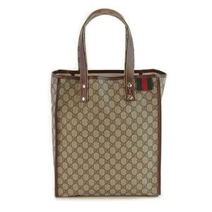 Gucci（グッチ） GGプラス ウェビングライン ウェブループ付 トートバッグ ベージュ／ブラウン 211135 FCIXG 8527