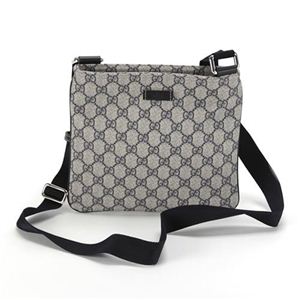 Gucci（グッチ） GGプラス メッセンジャーバッグ クロスボディ スモール ベージュ／ネイビー 201538 FP48N 4075