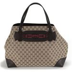 Gucci（グッチ） DRESSAGE オリジナルGG Gホースビット＆ウェブ トートバッグ ミディアム ベージュ／ブラウン 296847 F4CKG 9791