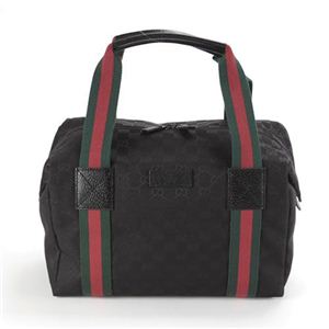 Gucci（グッチ） オリジナルGG ウェビングライン ミニダッフル ボストンバッグ ブラック 235135 F4F5R 1060