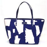 KATE SPADE（ケイトスペード） Art Noir SMALL COAL ランダムペイントアート トートバッグ ロイヤルコバルトブルー／ホワイト PXRU3692 937 ROYALCOBALT／CEMENT