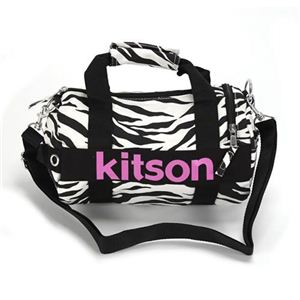 Kitson（キットソン） MICRO MINI DUFFLE マイクロミニ ダッフル 2WAY ショルダー・ボストンバッグ ゼブラ柄／ブラック・ピンク KHB0597