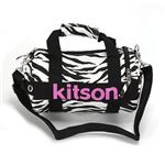 Kitson（キットソン） MICRO MINI DUFFLE マイクロミニ ダッフル 2WAY ショルダー・ボストンバッグ ゼブラ柄／ブラック・ピンク KHB0597