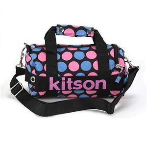Kitson（キットソン） MICRO MINI DUFFLE マイクロミニ ダッフル 2WAY ショルダー・ボストンバッグ ドット柄 ブラック／ピンク・ブルー KHB0605