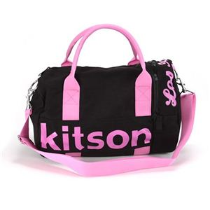 Kitson（キットソン） MINI DUFFLE ミニ ダッフル 2WAY ショルダー・ボストンバッグ ブラック／ピンク KHB0521