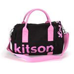 Kitson（キットソン） MINI DUFFLE ミニ ダッフル 2WAY ショルダー・ボストンバッグ ブラック／ピンク KHB0521