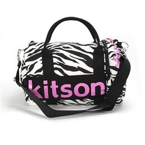 Kitson（キットソン） MINI DUFFLE ミニ ダッフル 2WAY ショルダー・ボストンバッグ ゼブラ柄／ブラック・ピンク KHB0536