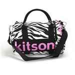 Kitson（キットソン） MINI DUFFLE ミニ ダッフル 2WAY ショルダー・ボストンバッグ ゼブラ柄／ブラック・ピンク KHB0536