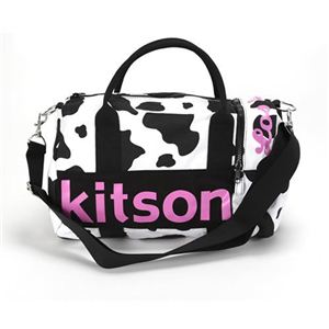 Kitson（キットソン） MINI DUFFLE ミニ ダッフル 2WAY ショルダー・ボストンバッグ 牛柄 カウ ホワイト／ブラック／ピンク KHB0613