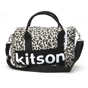 Kitson（キットソン） MINI DUFFLE ミニ ダッフル 2WAY ショルダー・ボストンバッグ レオパード柄 ホワイトパンサー／ブラック KHB0534