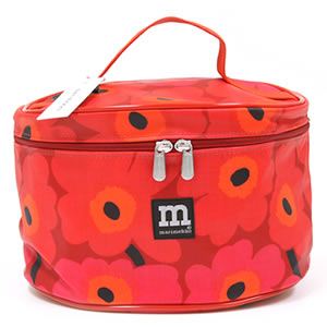 marimekko（マリメッコ） MINI-UNIKKO KINTO HIPAUS ミニウニッコ柄 コスメティックポーチ バニティバッグ レッド×ダークレッド 26342 301 red／darkred